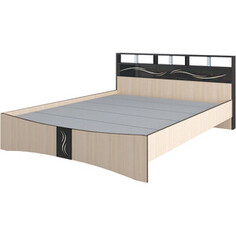 Кровать Ника Эрика 1,4 венге дуб молочный настил ЛДСП Nika