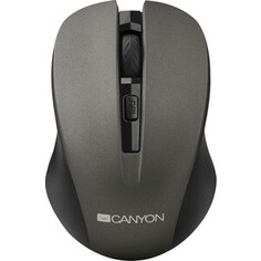 Мышь Canyon CNE-CMSW1GR мышь, цвет - серый, беспроводная 2.4 Гц, DPI 800/1000/1200 DPI, 3 кнопки и колесо прокрутки, п (CNE-CMSW1GR)