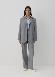 Брюки из текстурной ткани NICEONE [Серый, M]