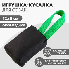 Игрушка-кусалка кубик, черная, 12 х 8 х 4 см Пушистое счастье