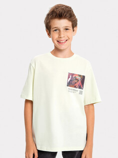 Молочная футболка с принтом-картиной для мальчика Mark Formelle