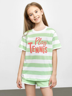 Хлопковая футболка для девочек Mark Formelle