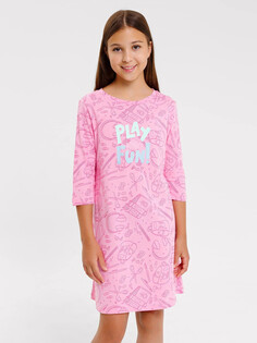 Сорочка ночная для девочек розовая с принтом Mark Formelle
