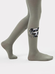 Колготки детские в зеленом цвете с рисунком в виде панд Mark Formelle