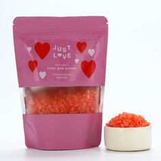 Соль для ванны just love, 330 гр, аромат клубничная любовь NO Brand