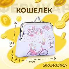 Кошелек на фермуаре, цвет сиреневый NO Brand