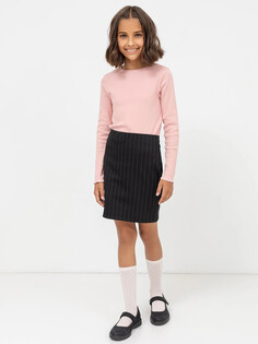 Зауженная юбка-карандаш черного цвета в тонкую полоску для девочек Mark Formelle
