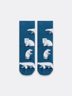 Носки детские синие с рисунком в виде медведей Mark Formelle