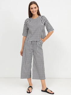 Брюки-кюлоты в черно-белую клетку Mark Formelle