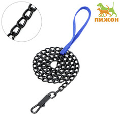 Поводок металлический, 120 см х 3 мм, черный Пижон