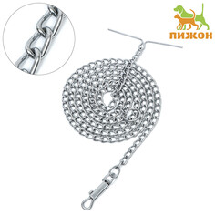 Цепь для привязи собак мелкокалиберная, 1,8 м, толщина проволки 2,5 мм Пижон