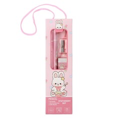 Набор канцелярский calligrata,5 предметов, розовый