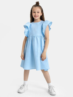 Платье для девочек в голубом оттенке с декоративными рукавами Mark Formelle