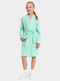 Вафельный халат для девочек в мятно-зеленом оттенке Mark Formelle