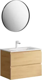 Комплект мебели дуб золотой 75,5 см Aqwella 5 Stars Accent ACC0175DZ + Mal.75.04.D + RM0208BLK