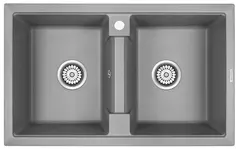 Кухонная мойка Paulmark Tandem серый металлик PM238150-GRM