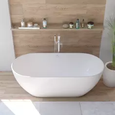 Ванна из литьевого мрамора 168x80 см Marmo Bagno Палермо MB-PL170-80