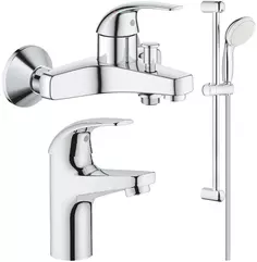 Комплект смесителей Grohe BauCurve 23599000 + 32848000 + 27924001