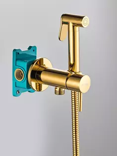 Гигиенический душ ALMAes Benito AL-859-08 со смесителем, золотой