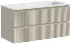 Тумба с раковиной бежевый матовый 101 см Sancos Snob R SNR100RCE + CN7015