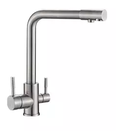 Смеситель для кухни с подключением к фильтру Ulgran нержавеющая сталь U-016-304