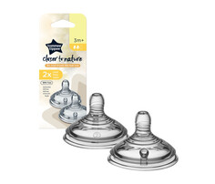 Соски Соска Tommee Tippee силиконовая Closer to nature средний поток 3+ 2 шт.