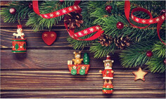 Хозяйственные товары JoyArty Придверный коврик в прихожую Елочные игрушки 75x45 см