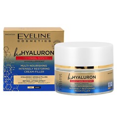 Крем для лица EVELINE BIOHYALURON 3XRETINOL SYSTEM 60+ с гиалуроновой кислотой и ретинолом 50 мл