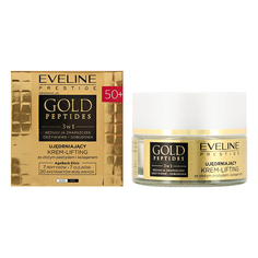 Крем-лифтинг для лица EVELINE GOLD PEPTIDES антивозрастной 50+ против морщин 50 мл