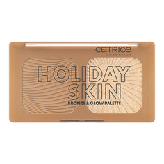 Палетка для макияжа лица CATRICE HOLIDAY SKIN BRONZE &amp; GLOW PALETE бронзер для лица, хайлайтер для лица тон 010