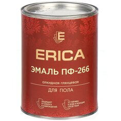 Эмаль Erica, ПФ-266, для пола, алкидная, глянцевая, орех, 0.8 кг