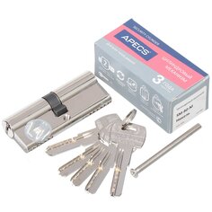 Личинка замка двери Apecs, SM-80-NI, 3309, 80 мм, никель, 40/40
