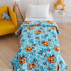 Плед детский 150х100 см, 100% полиэстер, Павлинка, Три кота Коржик, голубой, P0010020221