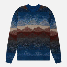 Мужской свитер SOPHNET. Abstract Crew Neck, цвет синий, размер S