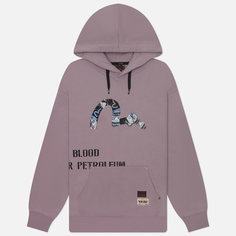 Мужская толстовка Evisu Godhead & Oil Drum & Seagull Print Hoodie, цвет розовый