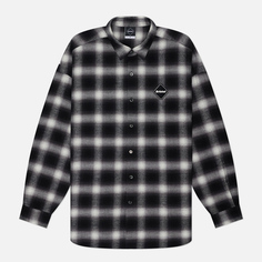 Мужская рубашка F.C. Real Bristol Big Logo Baggy Flannel, цвет чёрный