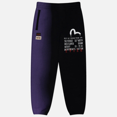 Мужские брюки Evisu Seagull Print Slogan Print, цвет фиолетовый, размер L
