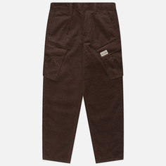 Мужские брюки Evisu Evergreen Corduroy Cargo Pocket, цвет коричневый, размер 38