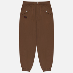 Мужские брюки Evisu Daikokuten & Evisu Embroidered Brocade Pocket Joggers, цвет коричневый, размер S
