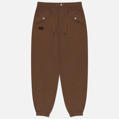 Мужские брюки Evisu Daikokuten & Evisu Embroidered Brocade Pocket Joggers, цвет коричневый