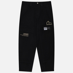 Мужские брюки Evisu Evisukuro Multi Panelling, цвет чёрный, размер 36