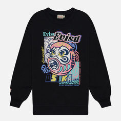 Женская толстовка Evisu Daruma Plastisol Printed, цвет чёрный, размер XS