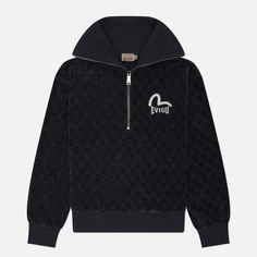 Женская толстовка Evisu Seagull Embroidered Half Zip, цвет серый