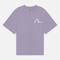 Женская футболка Evisu Seagull Oversize, цвет фиолетовый, размер M