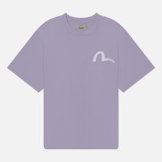 Женская футболка Evisu Seagull Oversize, цвет фиолетовый