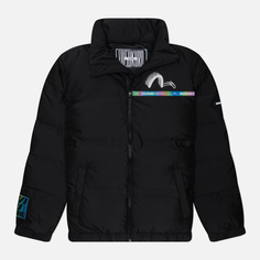 Мужской пуховик Evisu Evisukuro Seamless Logo Print Down, цвет чёрный