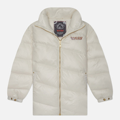 Женский пуховик Evisu 2-Tone Japanese Fog Seagull & Logo Embroidered Down, цвет белый