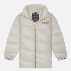 Женский пуховик Evisu 2-Tone Japanese Fog Seagull & Logo Embroidered Down, цвет белый, размер L