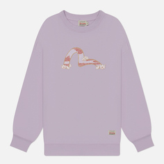 Женская толстовка Evisu Printed 2-Tone Japanese Fog Seagull & Embroidered Saruka, цвет фиолетовый
