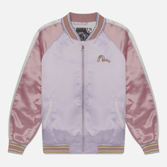 Женская куртка бомбер Evisu Goldfish & Floral Wave Embroidered Souvenir, цвет розовый, размер S